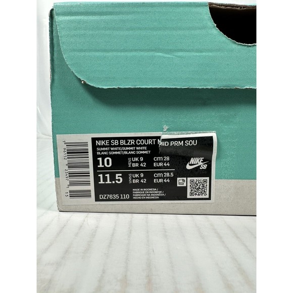 NEW Nike SB Blazer Mid Top Lace-Up Shoes SOU Summit White Size 10 DZ7635-110 - Picture 8 of 8